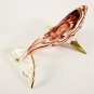 Hand Blown Glass Red-Yellow Dolphin Fish Gilt #4 Art Glass Animal Figurines Thai Gifts