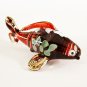 Hand Blown Glass Red-Green Carp (Koi) Fish Gilt #3 Art Glass Animal Figurines Thai Gifts