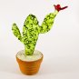 Hand Blown Glass Green Cactus #2 Art Glass Animal Figurines Thai Gifts