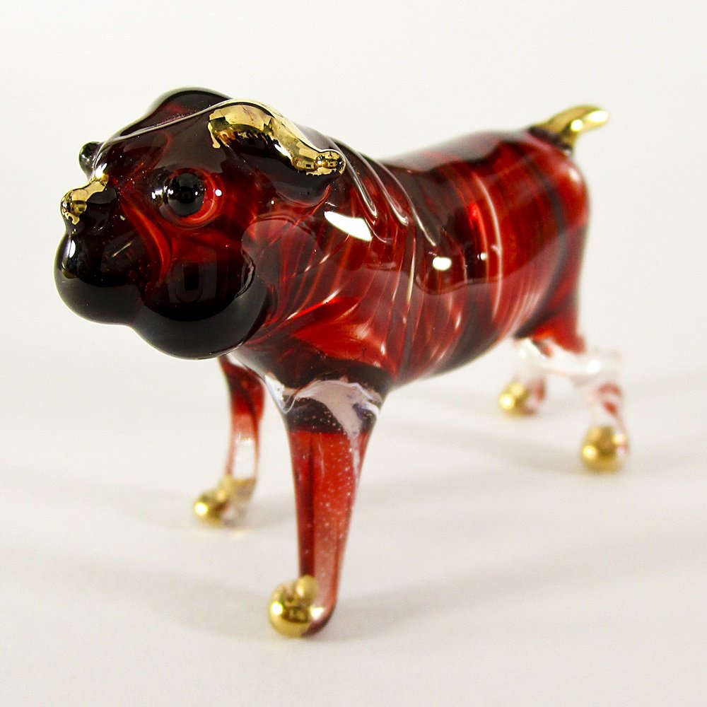 glass bulldog figurine