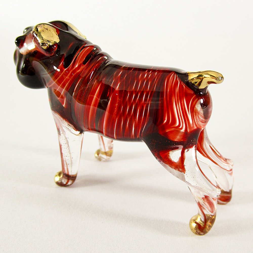 glass bulldog figurine