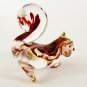 Hand Blown Glass Red-Yellow Squirrel Gilt #2 Art Glass Animal Figurines Thai Gifts
