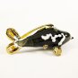 Hand Blown Glass Black Carp (Koi) Fish Gilt Art Glass Animal Figurines Thai Gifts