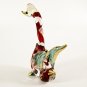 Hand Blown Glass Red Swan Gilt Art Glass Animal Figurines Thai Gifts