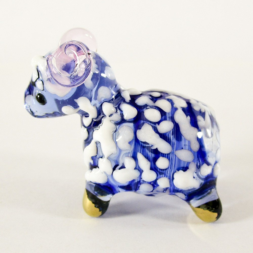 glass sheep figurines