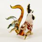 Hand Blown Glass Red-Yellow-Blue Rooster Gilt Art Glass Animal Figurines Thai Gifts