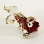 Hand Blown Glass Red Fish Gilt (3 tails) Art Glass Animal Figurines Thai Gifts