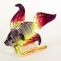 Hand Blown Glass Violet-Yellow-Orange-Red Fish Art Glass Animal Figurines Thai Gifts