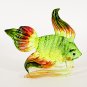 Hand Blown Glass Green-Yellow-Orange-Red Fish Art Glass Animal Figurines Thai Gifts