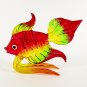 Hand Blown Glass Red-Green-Yellow Fish