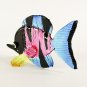 Hand Blown Glass Pink-Blue-Black-Yellow Fish