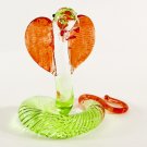 Hand Blown Glass Green Snake
