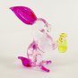 Hand Blown Glass Pink-Yellow Rabbit Art Glass Animal Figurines Thai Gifts
