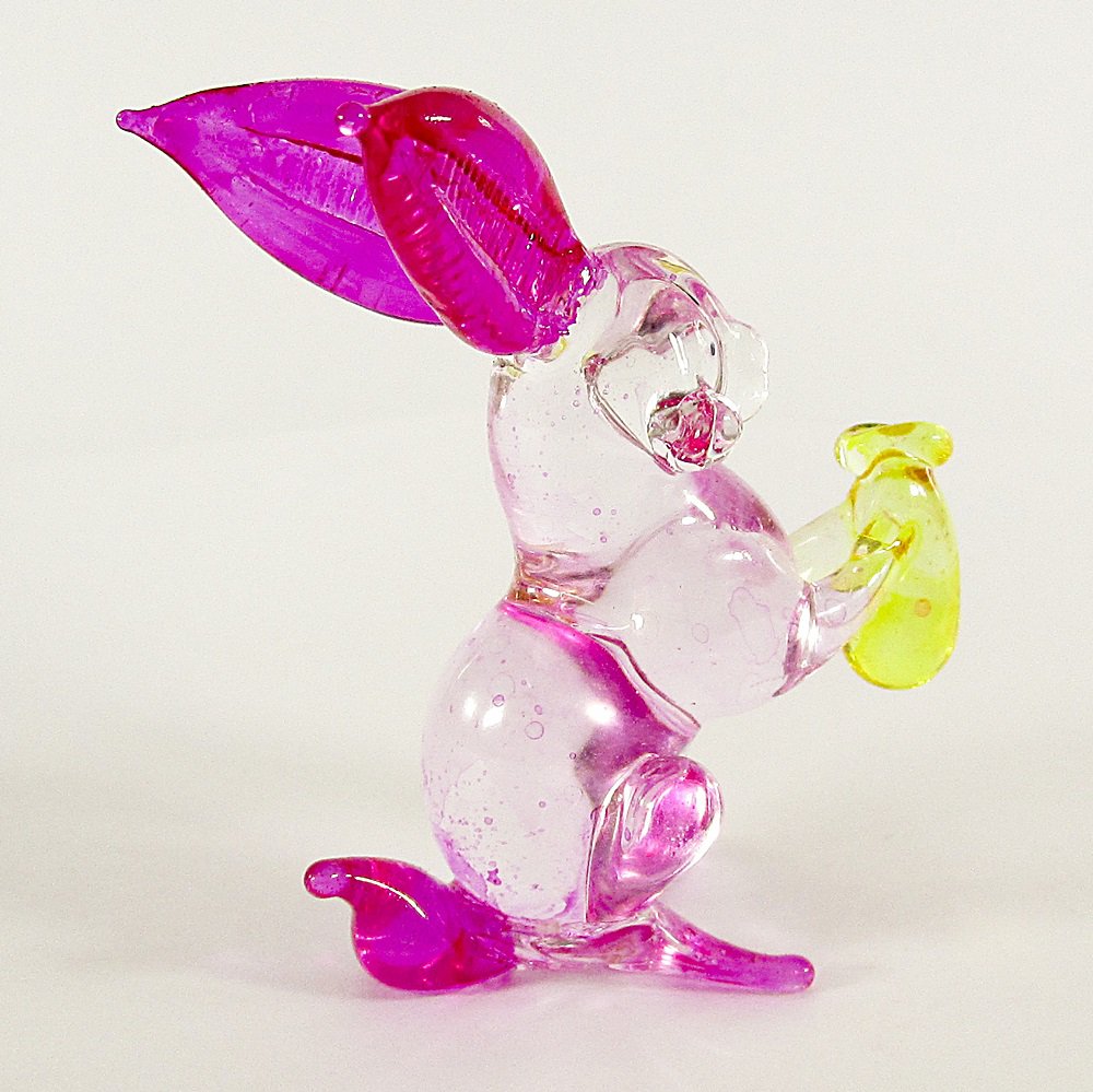 blown glass rabbit