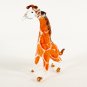 Hand Blown Glass Orange Giraffe 3 Miniature Glass Animal Figurines Thai Gifts