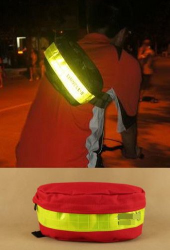 Night Cycling Big Light Reflex Strip Waist Messenger Bag
