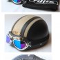 New Motorbike half face helmet with goggles (khaki)