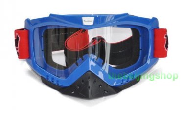 ATV Dirt Bike Motorcycle Goggles with nose cover (Blue)