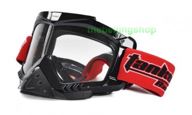 ATV Dirt Bike Motorcycle Goggles with nose cover (Black)