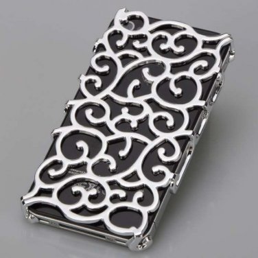 (SILVER) Phone Case for iPhone 4/4s elastic flower plating hard plastic