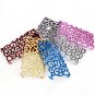 (PURPLE) Phone Case for iPhone 4/4s elastic flower plating hard plastic