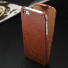 Luxury Retro PU Leather iPhone 5 Case Cover (BROWN)