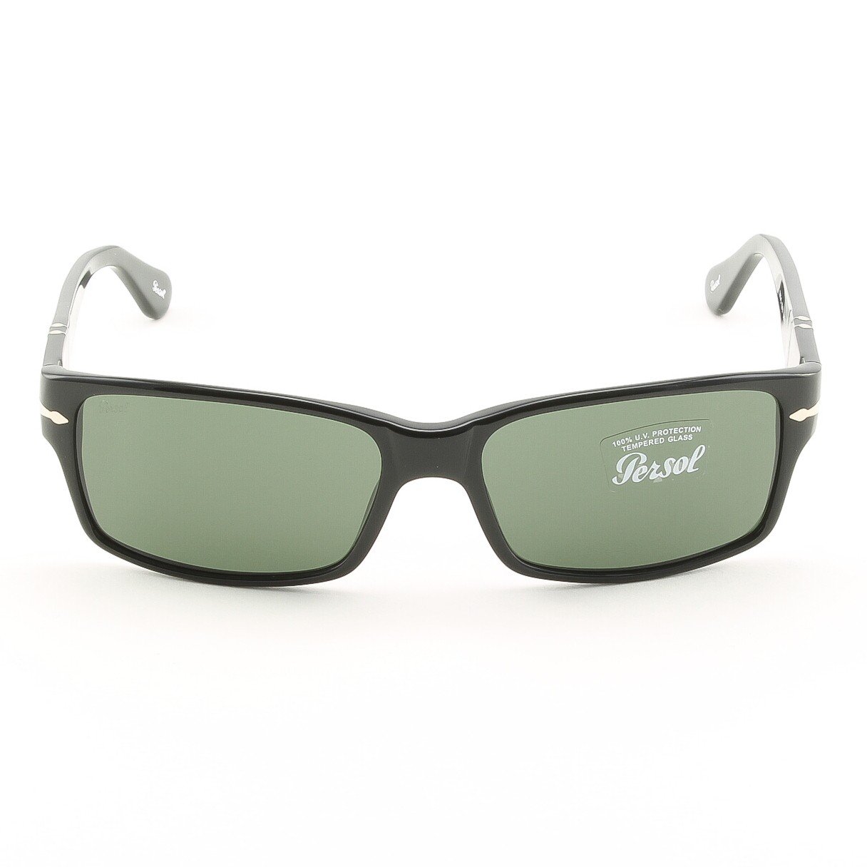 Persol PO2803S 95/31 58 mm Black Sunglasses with Green Lenses