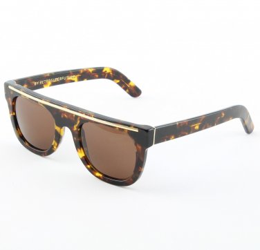 Super Chicano Flat Top 598/3T Sunglasses Color Burnt Havana and Gold by RETROSUPERFUTURE