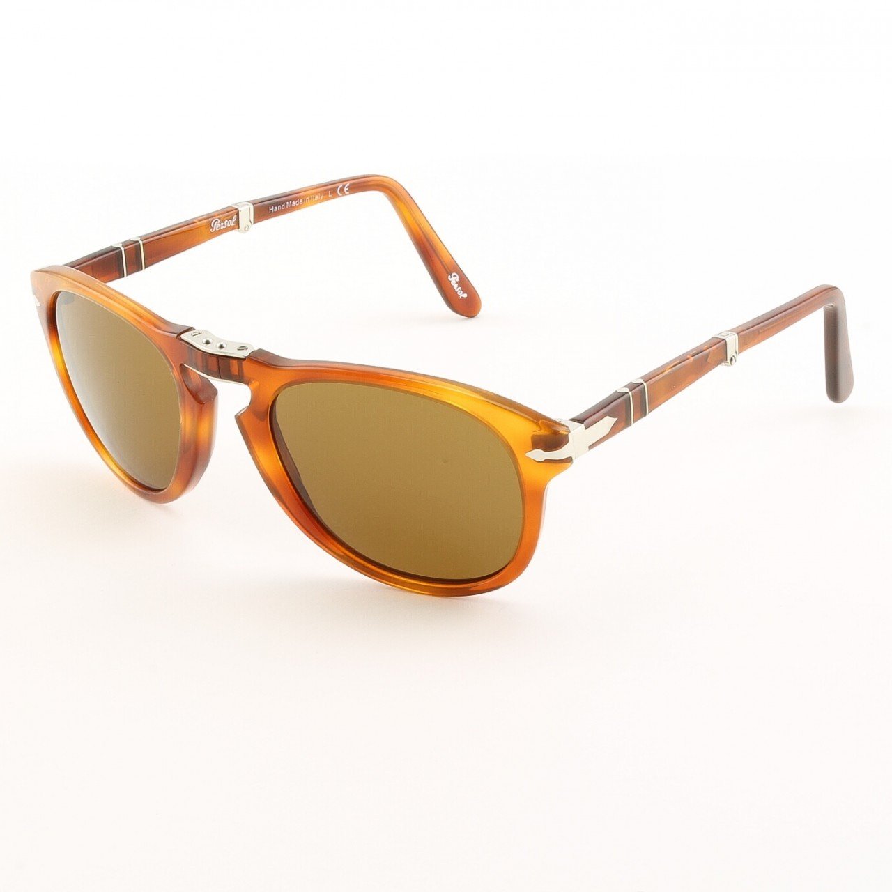 Persol PO0649 96/33 54 mm Light Havana Sunglasses with Brown Lenses