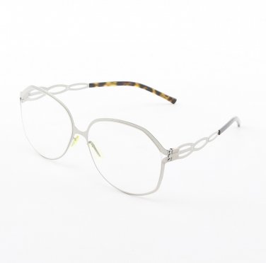 ic! Berlin Dimanche Eyeglasses Col. Chrome / Tortoise with Clear Lenses