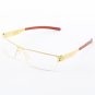 ic! Berlin Dean Eyeglasses Col. Gold with Clear Lenses