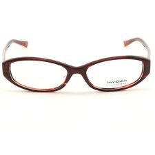 Loree Rodkin Biehl Eyeglasses by Sama Col. Ruby with Clear Lenses and Decorative Temple Core