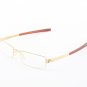 ic! Berlin Fritz W. Eyeglasses Col. Gold with Clear Lenses