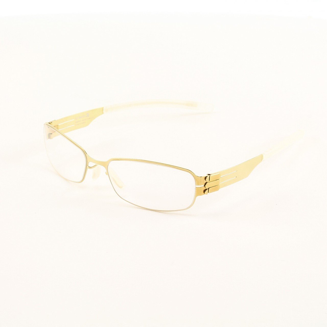 ic! Berlin Hu J. Eyeglasses Col. Gold with Clear Lenses