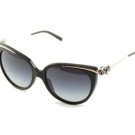 BULGARI BV8089K 51953C Black & 24KT Gold Plated Sunglasses with Polarized Grey Gradient Lenses 54mm