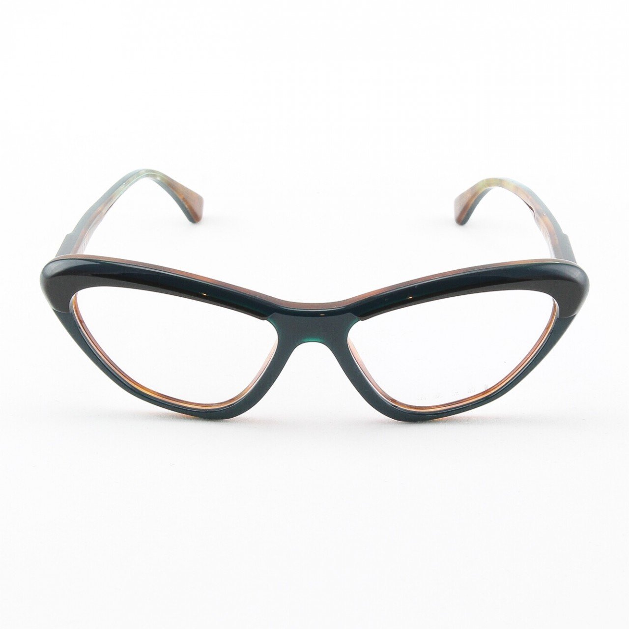 Marni MA675S Eyeglasses Col. 07 Two-tone Black and Teal Frame with ...