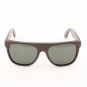Super Flat Top 369 Sunglasses Brown Leather with Black Zeiss Lenses by RETROSUPERFUTURE