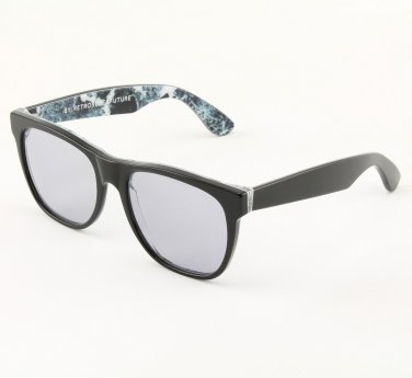 Super Classic 807/2T Sunglasses Black and Grey with Light Blue Lenses by RETROSUPERFUTURE