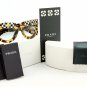 Prada SPR 26PS Sunglasses 7S0-0A7 Brown Havana with Black White Flower Pattern