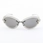 Loree Rodkin Scarlet Sunglasses by Sama Col. Onyx with Gray Lenses and Swarovski Crystals