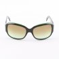 Loree Rodkin Nicole Sunglasses Teal w/ Brown Gradient Lenses, Sterling Silver, Swarovski Crystals