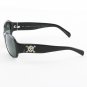 Loree Rodkin Anastasia Sunglasses by Sama Col. Black with Dark Gray Lenses and Sterling Silver