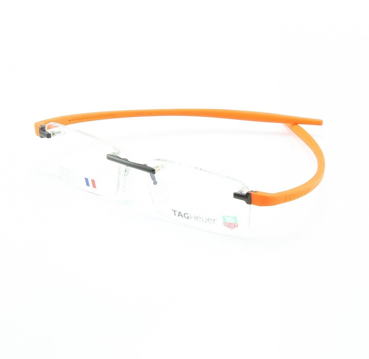 TAG Heuer Uni Men's Eyeglasses Col. 022 Chocolate Orange with Clear Lenses