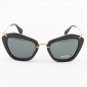MIU MIU 10N 1AB-1A1 Women's Sunglasses Color Gold & Black with Grey Lenses NWT