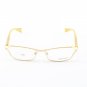 Alain Mikli Eyeglasses AL0787 Col. 1 Antique Gold Frame with Clear and Gold Geometric Temples