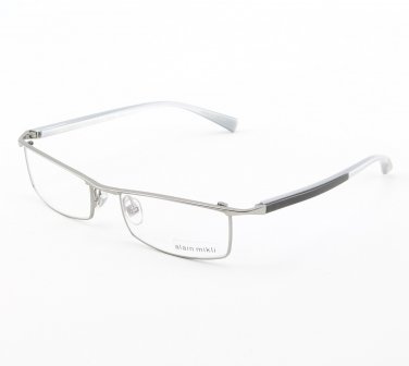 Alain Mikli Eyeglasses AL0770 Col. 12 Matte Silver with Black and Silver Temples