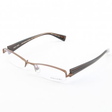 Alain Mikli Eyeglasses AL0656 Col. 16 Bronze Metallic Frame with Dark Brown Temples