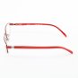 Alain Mikli Eyeglasses AL0613 Col. 14 Dark Raspberry Metallic Frame with Black and Red Temples