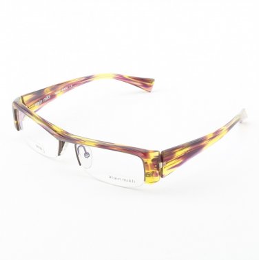 Alain Mikli Eyeglasses AL0795 Col. 17 Clear Muted Amber and Magenta Frame and Temple