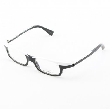 Alain Mikli Eyeglasses AL0690 Col. 22 Black with White Accent on Frame and Temples